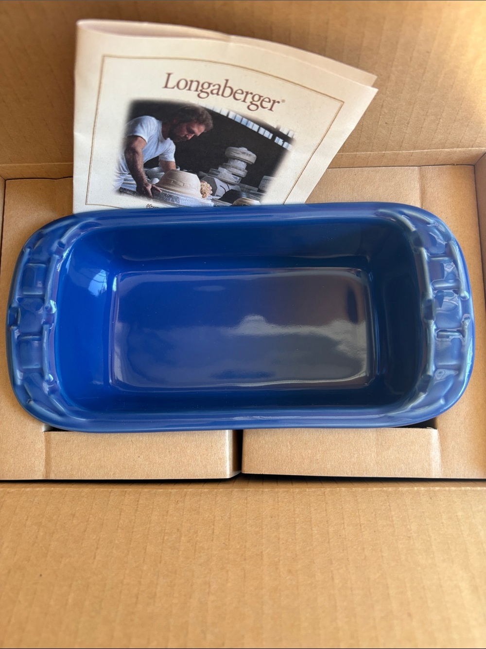 Decorative Blue Ceramic Loaf Dish